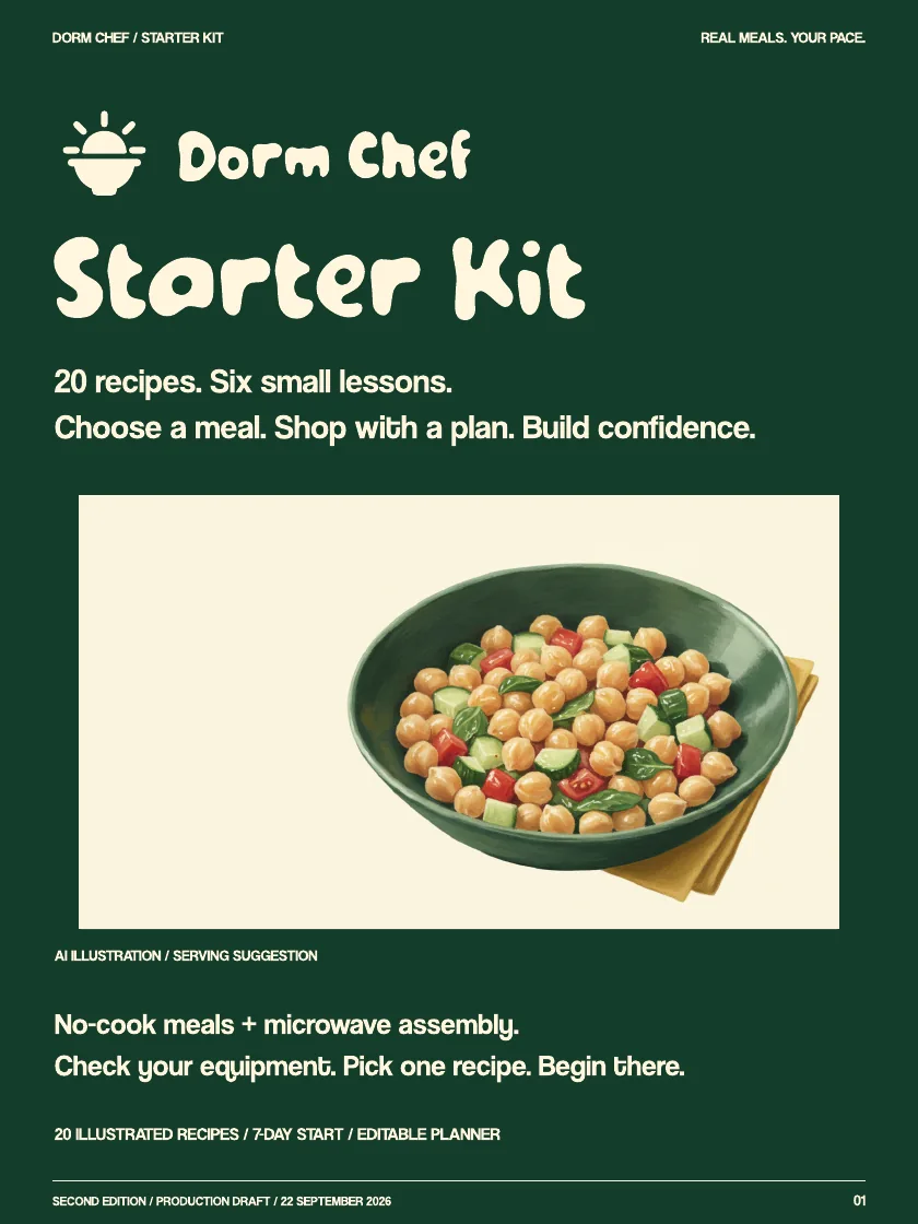 Dorm Chef Starter Kit actual second edition cover, page 1